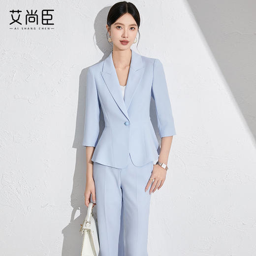 艾尚臣西装套装女修身显瘦通勤秋季工作服高级感商务职场正式场合两件套 商品图4