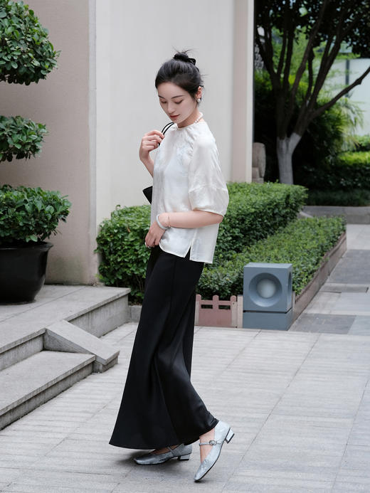 盛唐婧 |真丝香云纱中式国风半裙 商品图3