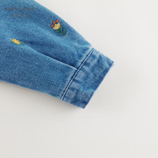 【商场同款】马克珍妮女童满底绣花软牛仔外套儿童夹克秋装241635 商品图4