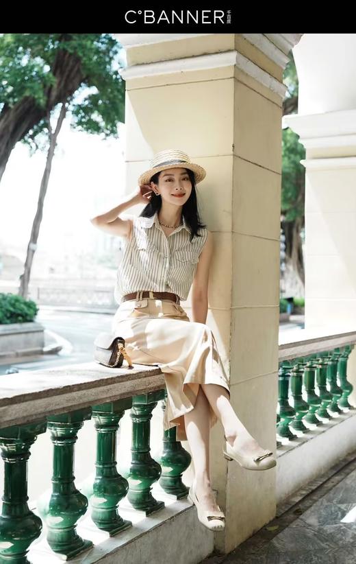 千百度CºBANNER方头褶皱单鞋 A 24482304 商品图0