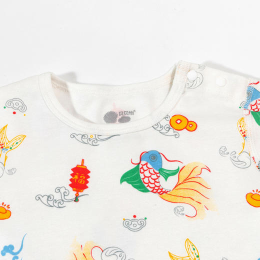 贝贝怡纯棉四季内衣套头套装ZB3DT085 商品图3