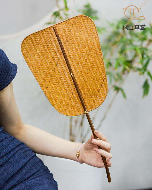 手工竹编静好芭蕉竹扇 商品图2