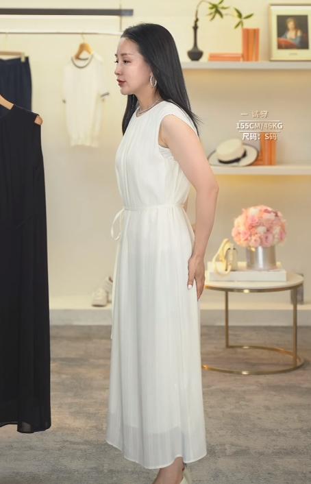 L1XXL1臣禾【100%桑蚕丝】圆领背心裙JZ242020238 商品图4