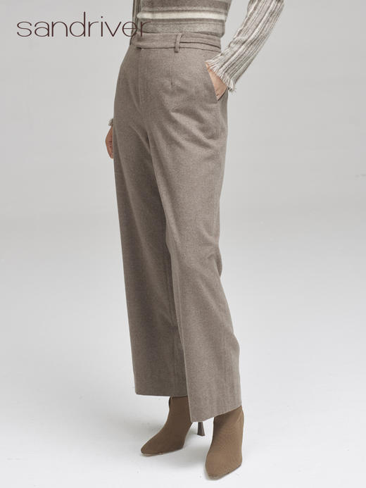 梭织羊绒直筒裤SJF95K771N 商品图0