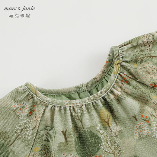 [商场同款]马克珍妮女童绿色丛林灯芯绒连衣裙儿童裙子秋装241101 商品图2