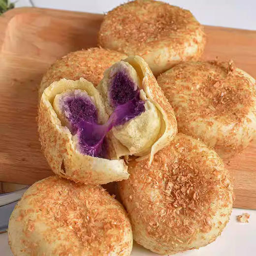 【代餐新选择！全麦三拼】紫薯芋泥麻薯，饼皮色泽金黄 内陷饱满 软糯鲜香，芋泥麻薯饼饱腹代餐糕点解馋抗饿Y 商品图3