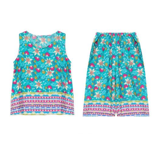 棉绸套装妈妈装，加肥大码中老年家居服两件套HS 商品图4