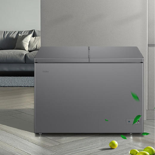 海尔300升双箱双温商用家用冰柜 大冷冻小冷藏卧式冰柜家用小型冰箱冷柜FCD-300LHSPTD 商品图5