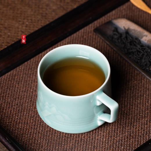 龙泉青瓷中式山水泡茶杯礼盒装 商品图2