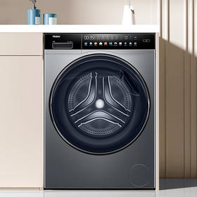 海尔10公斤超薄洗衣机 精华洗2.0 525大筒径 智能投放 超声波空气洗 XQG100-HBD14166PROL