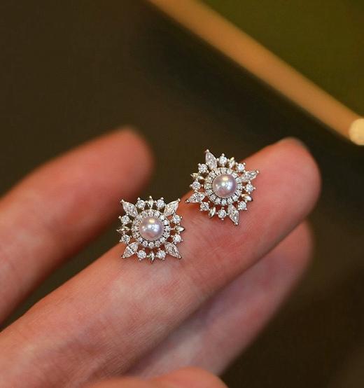 7DAYS芒星珍珠套装耳钉项链 商品图4