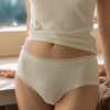 【7A级A类原棉内裤】自然零染色纯棉大码裸感无痕少女内裤 中腰包臀透气抗菌裆三角裤白色女生三角裤 商品缩略图0