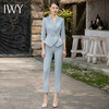 IWY/秋款七分袖蓝色西装九分裤套装正式场合招待通勤干练OL职业装CP1854 商品缩略图0