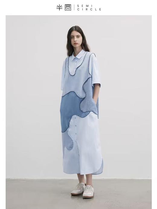 半圆/D23214368/宽松遮肚休闲连衣裙 商品图1