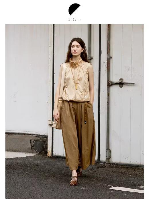 半圆/D24202188/立领马甲女不规则分割 商品图1