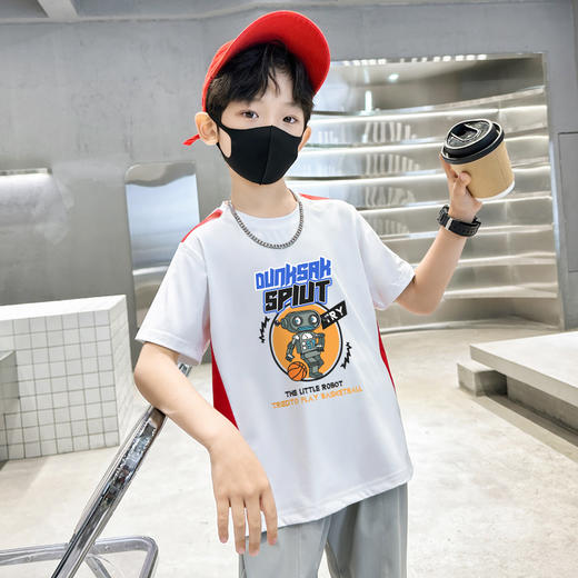 男童速干短袖t恤夏季薄款2024新款儿童装上衣夏款中大童体恤夏装 商品图0