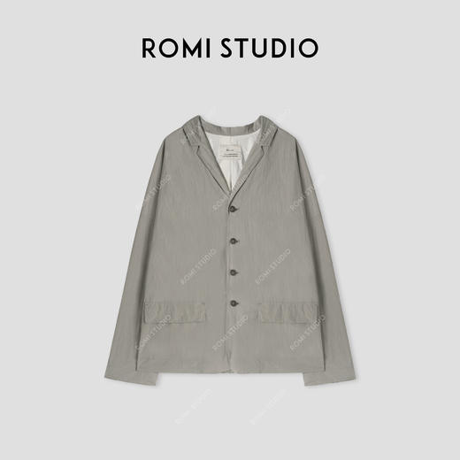 ROMI STUDIO“心绪独白”100%匹马棉超纤纸感洗染衬衣外套 24SSW966 商品图2