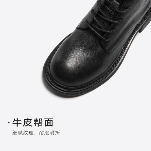 星期六百搭简约蝴蝶扣饰系带短靴SSC4116082 商品图5