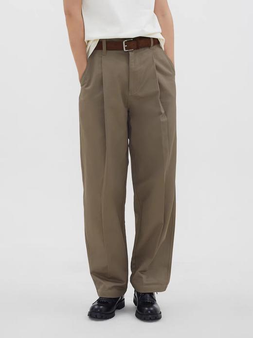 LIVINGTOWN/LT复古单褶长裤 商品图2