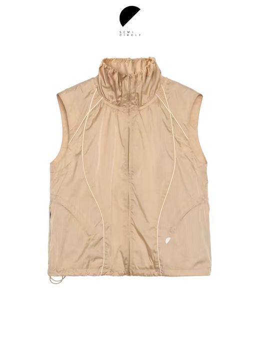 半圆/D24202188/立领马甲女不规则分割 商品图3