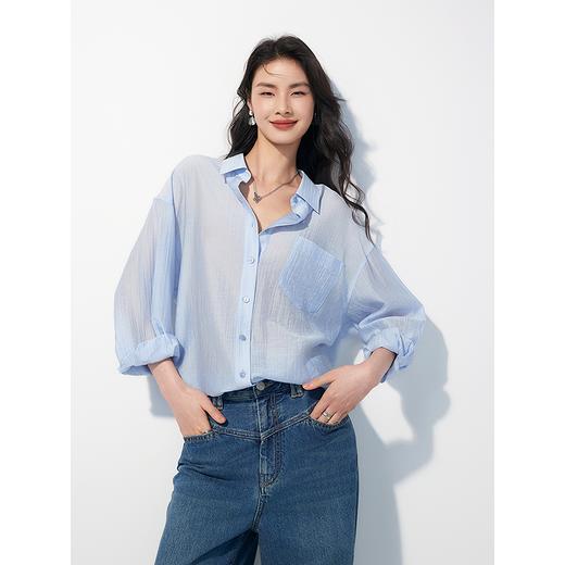 棉仓353604038-休闲肌理衬衫 商品图0