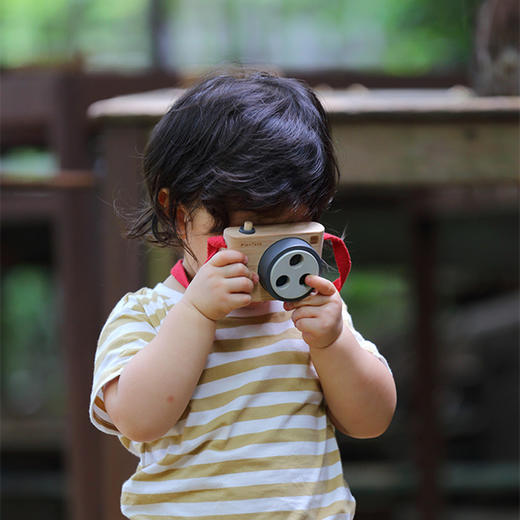 泰国Plantoys 儿童照相机三色玩具宝宝木制可旋转镜头场景摆件礼物 3岁+ 商品图2