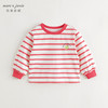 马克珍妮女童趣味印花条纹长袖T恤儿童上衣宝宝秋装新款240969 商品缩略图2