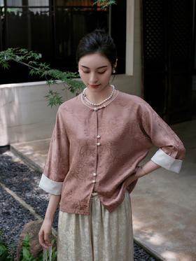 盛唐婧 |真丝香云纱四经绞罗对襟小外套