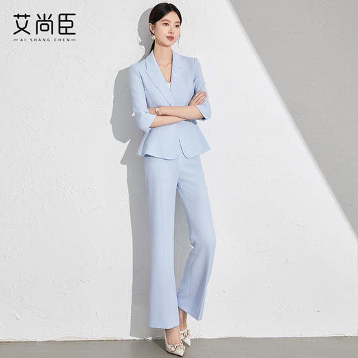 艾尚臣西装套装女修身显瘦通勤秋季工作服高级感商务职场正式场合两件套 商品图7