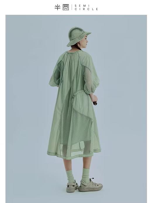 半圆/D23214081/绿色运动宽松连衣裙 商品图1