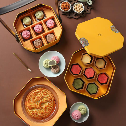 御茶膳房中秋节月饼礼盒装送礼高档流心奶黄五仁月饼礼品团购定制 商品图3