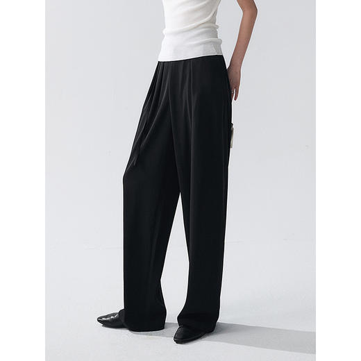 棉仓352618011-冰爽麻斜门襟阔腿裤 商品图1