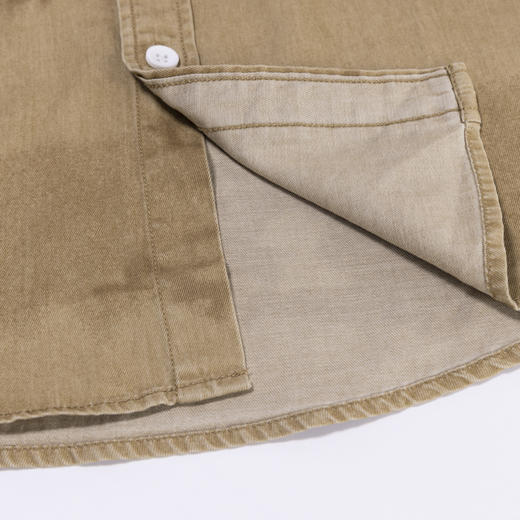 【新品上新】HX 夏季水洗牛仔翻领短袖衬衫S103422223101 商品图8