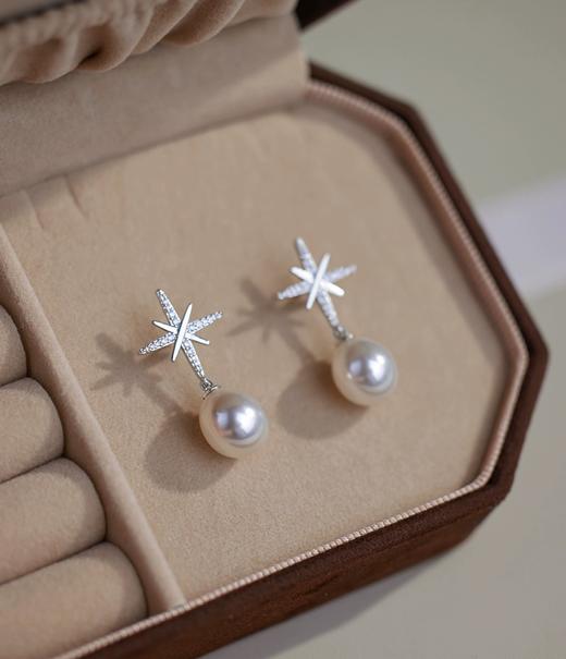 7DAYS星芒珍珠耳钉 商品图0