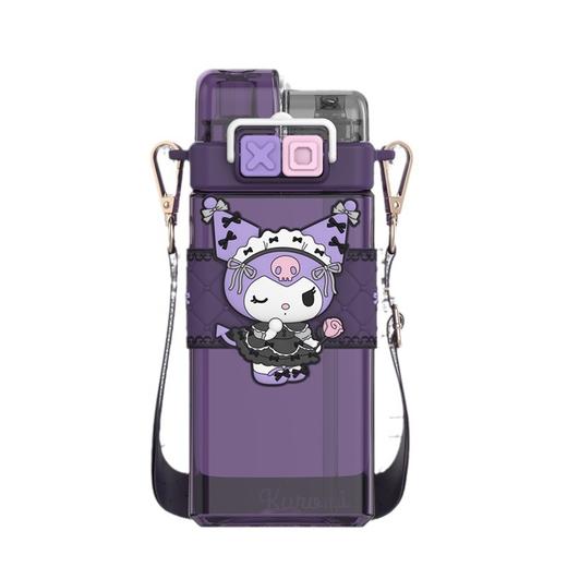 【高颜值双饮水杯，儿童学生防摔塑料杯】三丽鸥方形吸管水杯 儿童高颜值双饮水杯 学生防摔塑料水杯-QQ 商品图4