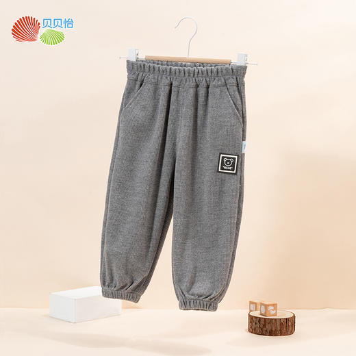 贝贝怡童装男童休闲长裤2024春秋装中小童宝宝帅气舒适仿羊绒裤子ZB3DK043 商品图4