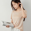 TG-TG03S310夏季真丝圆领T恤女基础宽松纯色百搭桑蚕丝短袖打底衫不透肉 商品缩略图2