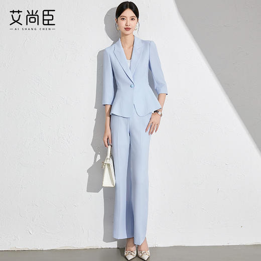 艾尚臣西装套装女修身显瘦通勤秋季工作服高级感商务职场正式场合两件套 商品图8