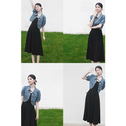 【商场同款】诗凡黎翻领纯棉牛仔短外套2024夏新款3F4510311-H 商品图4