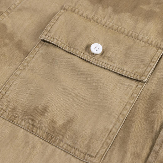 【新品上新】HX 夏季水洗牛仔翻领短袖衬衫S103422223101 商品图4