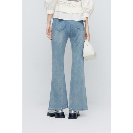 【商场同款】诗凡黎微喇牛仔裤2024夏新款小个子长裤女3F4150981 商品图4