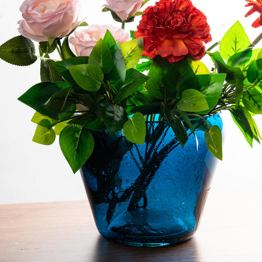 限时福利 | 高颜值时尚轻奢花瓶绿萝神器 玻璃大口径花盆餐桌插花透明水养鲜花花瓶 商品图1