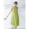 棉仓343616005-圆领立体花苞廓形抽绳立体肌理长款连衣裙 商品缩略图0