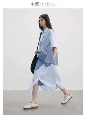 半圆/D23214368/宽松遮肚休闲连衣裙