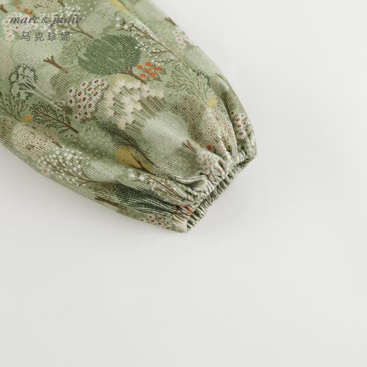 [商场同款]马克珍妮女童绿色丛林灯芯绒连衣裙儿童裙子秋装241101 商品图3