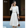 米思阳2025秋季新款收腰显瘦法式复古连衣裙高级感纯色裙子女2938 商品缩略图0