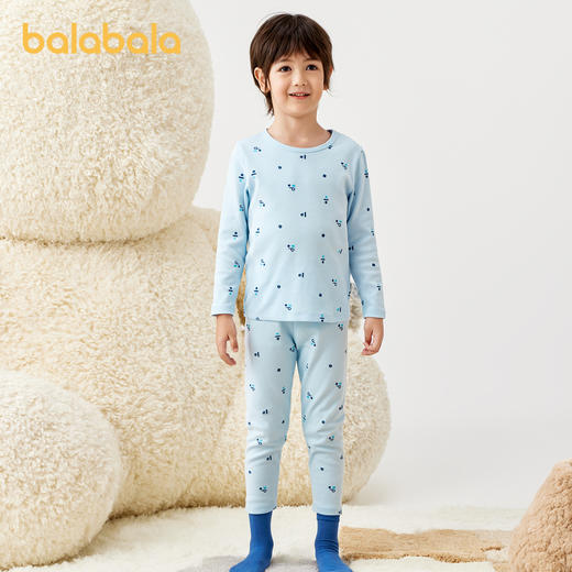 （印花款）巴拉巴拉儿童秋衣秋裤套装棉男童保暖内衣秋冬加厚中小童打底睡衣 商品图2