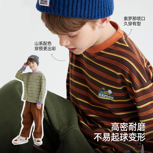 fx-儿童山系小彩条休闲T恤 PQTX2415 商品图4
