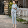 IWY/秋款七分袖蓝色西装九分裤套装正式场合招待通勤干练OL职业装CP1854 商品缩略图2