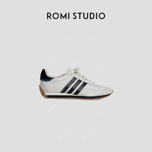 ROMI STUDIO “复古态度” 粒面牛皮肌理感软底复古德训鞋 407LA022 商品图0